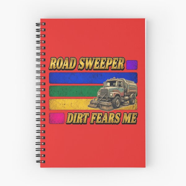 Item preview, Vintage Road Sweeper Truck Dirt Fears Me Street Sweeping Machine T-Shirt designed and sold by katiecorners.