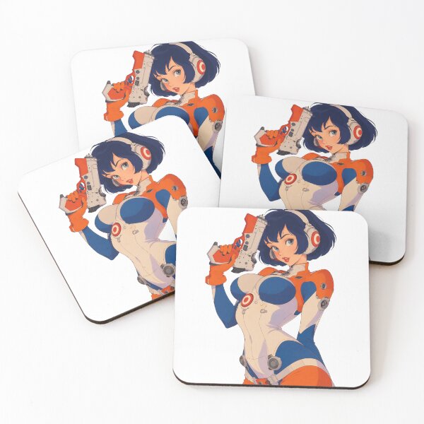 Item preview, Retro Sci Fi Pin Up Girl – Futuristic Space Anime Girl designed and sold by  Hollow Moon Studios..