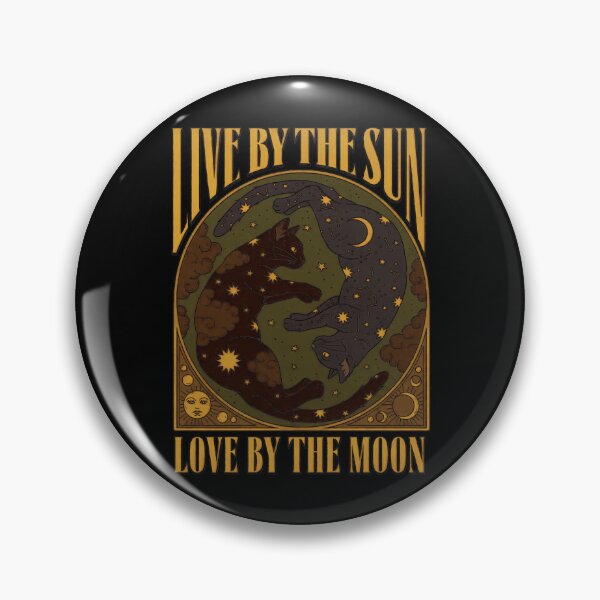 Item preview, Live By The Sun Love By The Moon Celestial Cats Yin Yang Mystical Retro Graphic designed and sold by JaPanAnimeSh8.