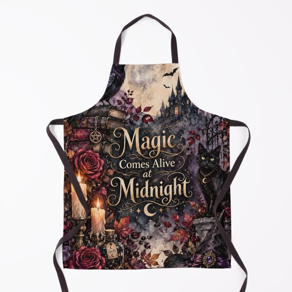 Item preview, Magic Comes Alive at Midnight – Gothic Raven, Black Cat & Full Moon designed and sold by blankTeeShirt.