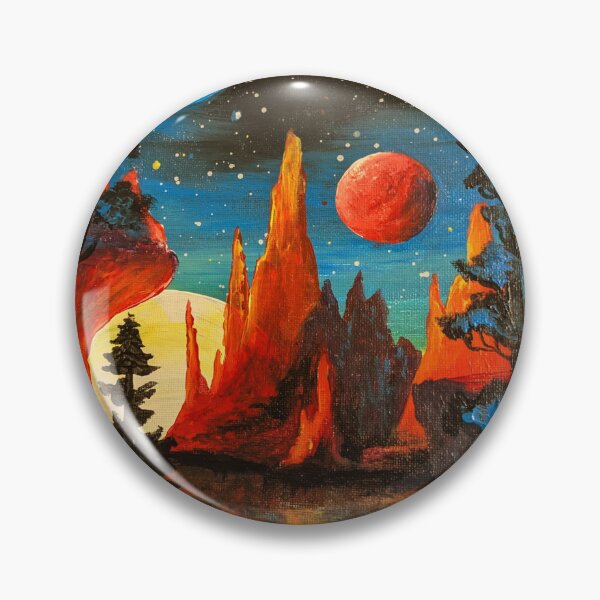 Item preview, Lyndrion - Planet Rocky Desert Landscape at Night designed and sold by DreamTrek.