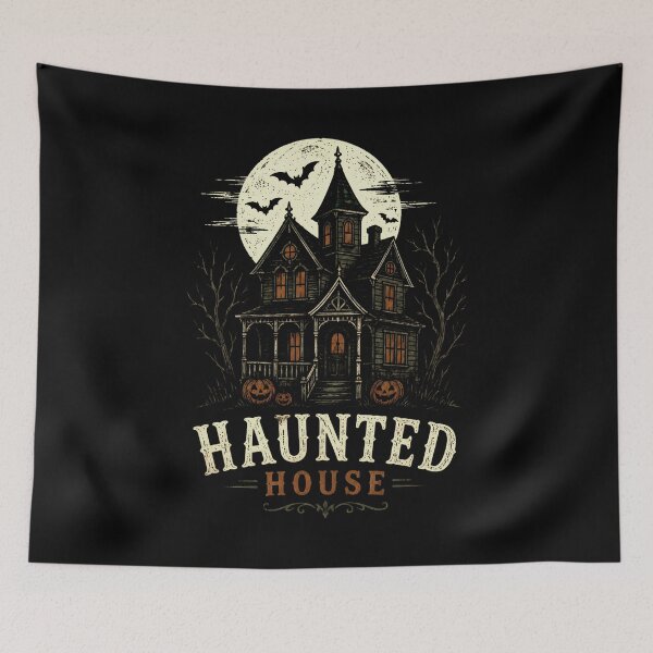 Item preview, Vintage Haunted House Under a Full Moon designed and sold by TadeoNivar.