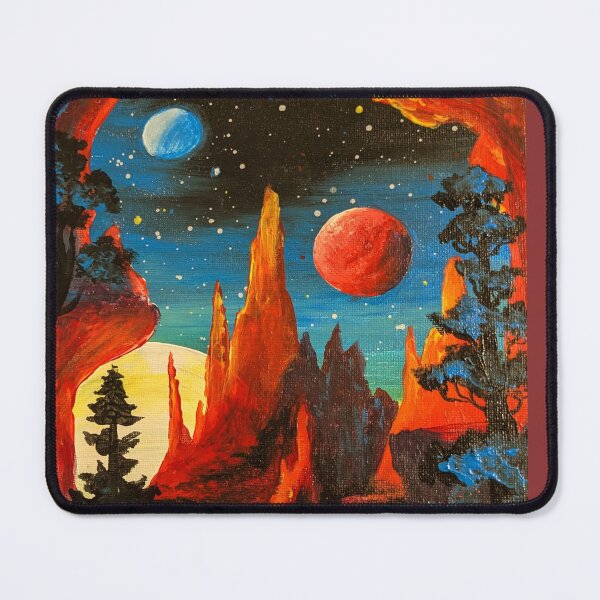 Item preview, Lyndrion - Planet Rocky Desert Landscape at Night designed and sold by DreamTrek.