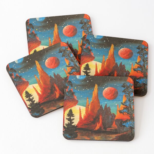 Item preview, Lyndrion - Planet Rocky Desert Landscape at Night designed and sold by DreamTrek.