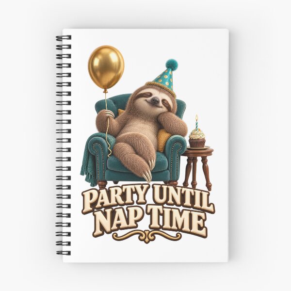 Item preview, Party Until Nap Time Sloth designed and sold by TrendTribeTP.
