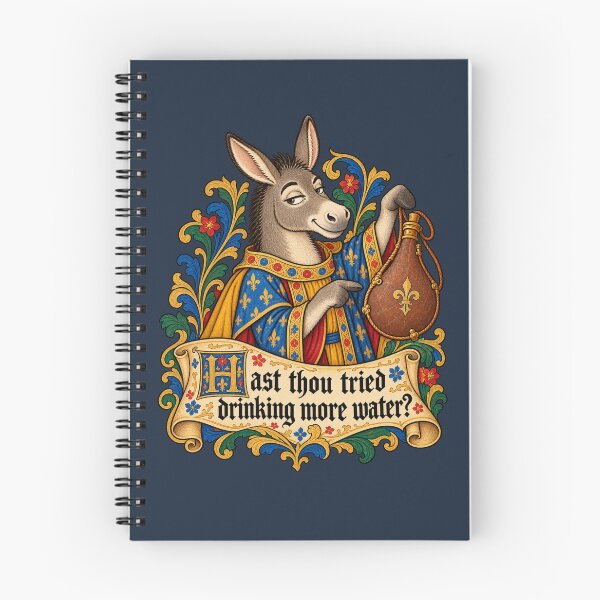 Item preview, Hast Thou Tried Drinking More Water Medieval Donkey Humor designed and sold by AmiGraph.