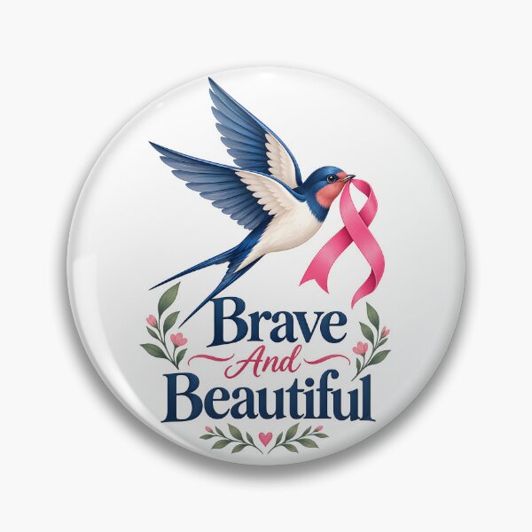 Item preview, Brave And Beautiful Bird Ribbon Cancer Recovery Hope designed and sold by UniversPlant | Blooming with Hope.