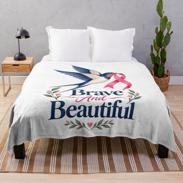 Item preview, Brave And Beautiful Bird Ribbon Cancer Recovery Hope designed and sold by UniversPlant | Blooming with Hope.