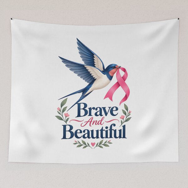 Item preview, Brave And Beautiful Bird Ribbon Cancer Recovery Hope designed and sold by UniversPlant | Blooming with Hope.
