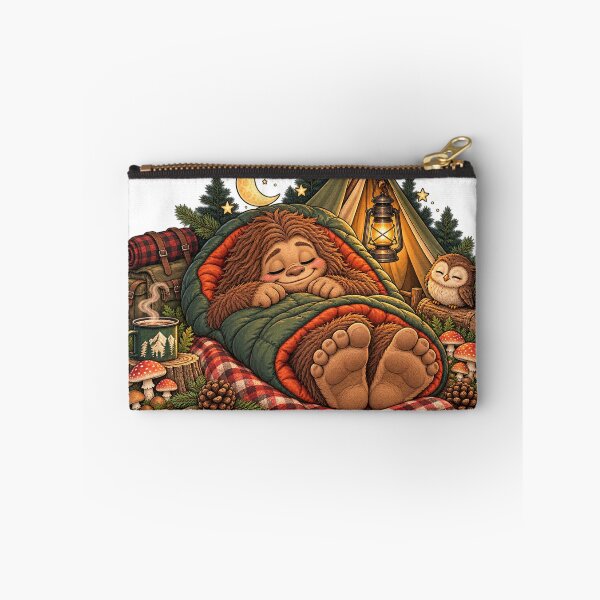 Item preview, Cozy Campout Bigfoot – Cute Sleeping Sasquatch Illustration designed and sold by ZayCreates.