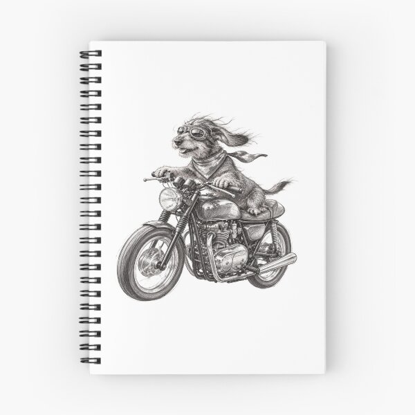 Item preview, Born to Be Wild: Biker Dachshund Sketch designed and sold by Russell Thorne.