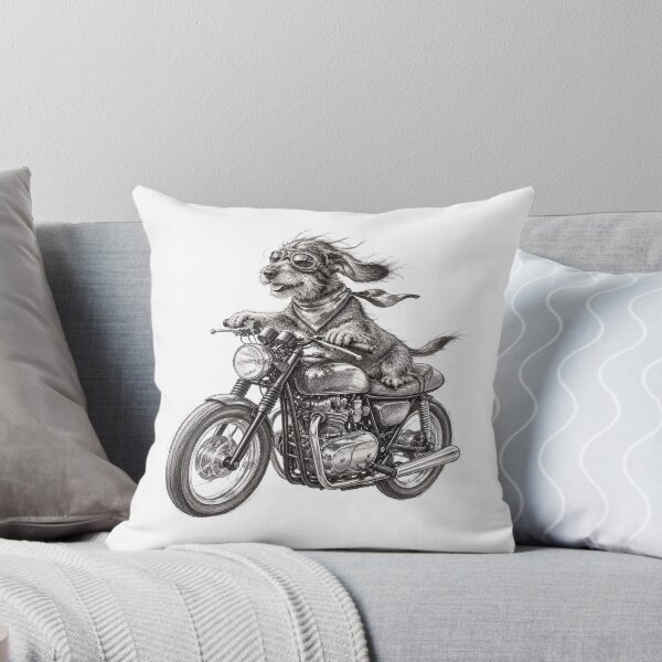 Item preview, Born to Be Wild: Biker Dachshund Sketch designed and sold by Russell Thorne.