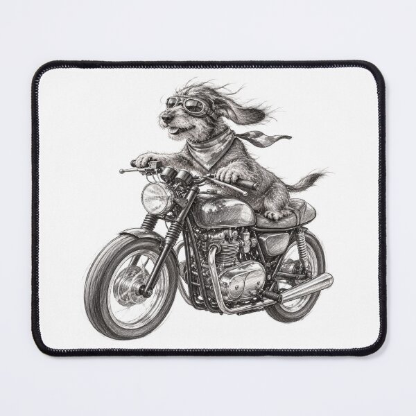 Item preview, Born to Be Wild: Biker Dachshund Sketch designed and sold by Russell Thorne.