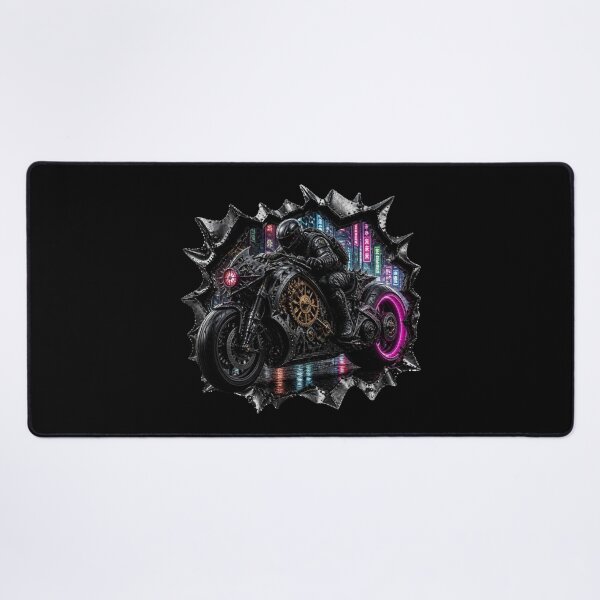 Item preview, Cyberpunk Steampunk Motorcycle Torn Metal Graphic designed and sold by LazyDayzCo.