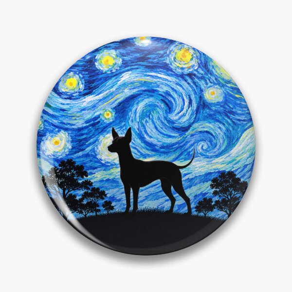 Item preview, Funny Xoloitzcuintli Xolo Dog Starry Night Painting Moon Star Mom Dad Kids designed and sold by FurryHavenPH.