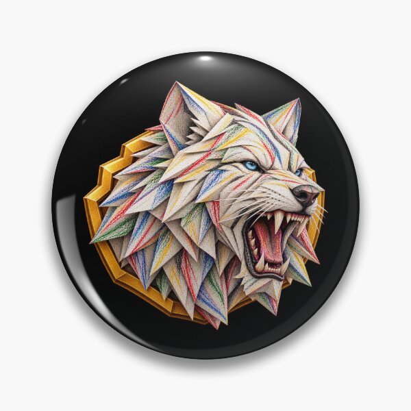 Item preview, White Tiger Origami Art – Roaring Geometric Paper Tiger Head | PLUSHIWORLD designed and sold by PLUSHIWORLDtm.