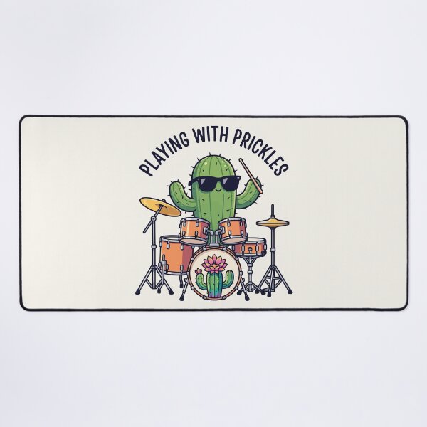 Item preview, Cool Cactus Drummer Playing With Prickles Band Music Rock designed and sold by Amir Faysal.