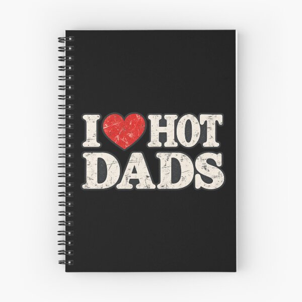 Item preview, I Heart Hot Dads Funny Y2K Vintage Distressed Red Heart designed and sold by Whirx.