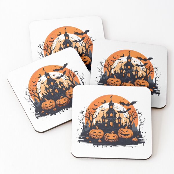 Item preview, Haunted House and Spooky Pumpkins Under the Full Moon designed and sold by interdesigner.