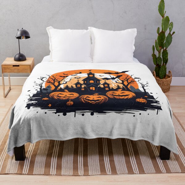 Item preview, Haunted House and Spooky Pumpkins Under the Full Moon designed and sold by interdesigner.