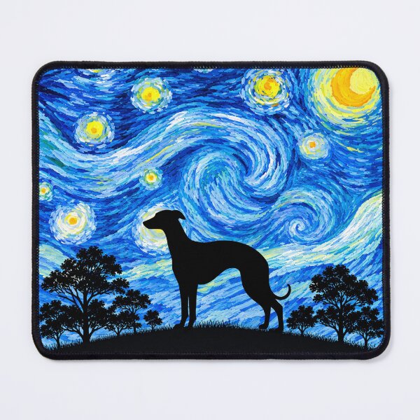Item preview, Funny Whippet Dog Starry Night Painting Moon Star Mom Dad Kids designed and sold by FurryHavenPH.