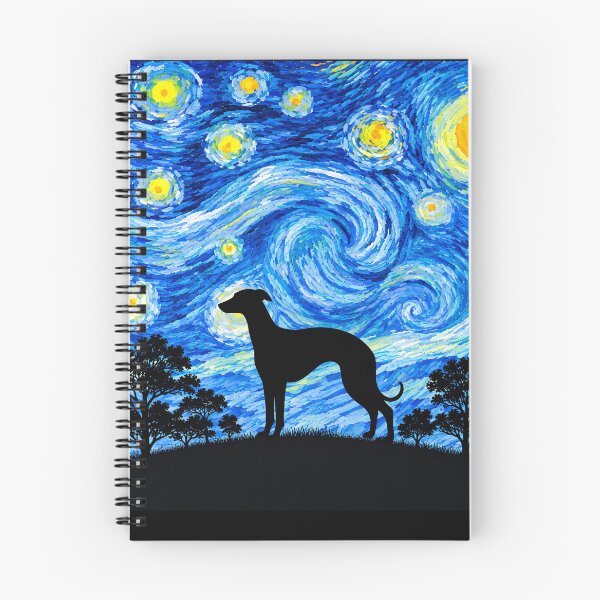 Item preview, Funny Whippet Dog Starry Night Painting Moon Star Mom Dad Kids designed and sold by FurryHavenPH.