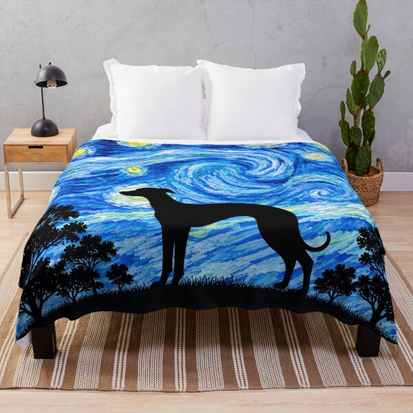 Item preview, Funny Whippet Dog Starry Night Painting Moon Star Mom Dad Kids designed and sold by FurryHavenPH.