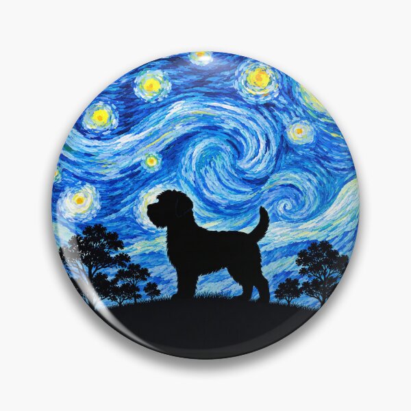 Item preview, Funny Westiepoo Dog Starry Night Painting Moon Star Mom Dad Kids designed and sold by FurryHavenPH.