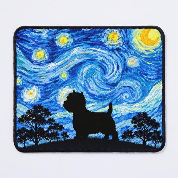 Item preview, Funny West Highland White Terrier Westie Dog Starry Night Painting Moon Star Mom Dad Kids designed and sold by FurryHavenPH.