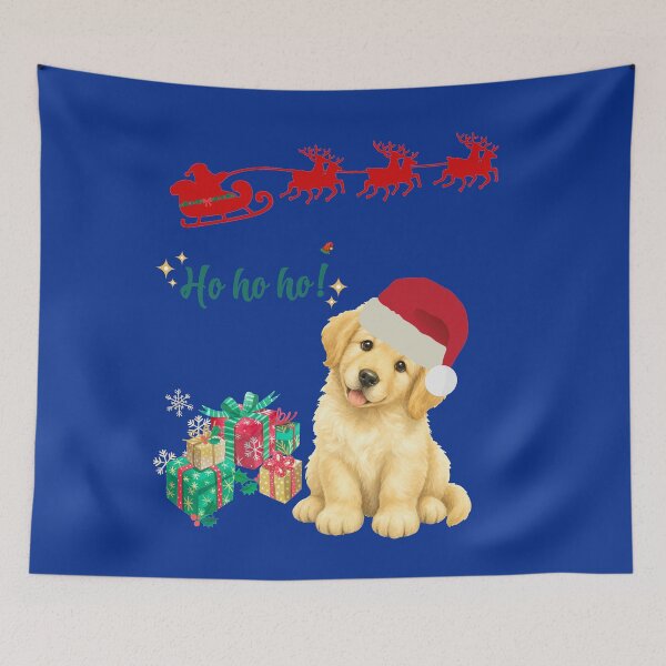 Item preview, Copy of Season of Joy – Cute Golden Retriever Christmas Dog Retro Holiday Art designed and sold by Evelashop.