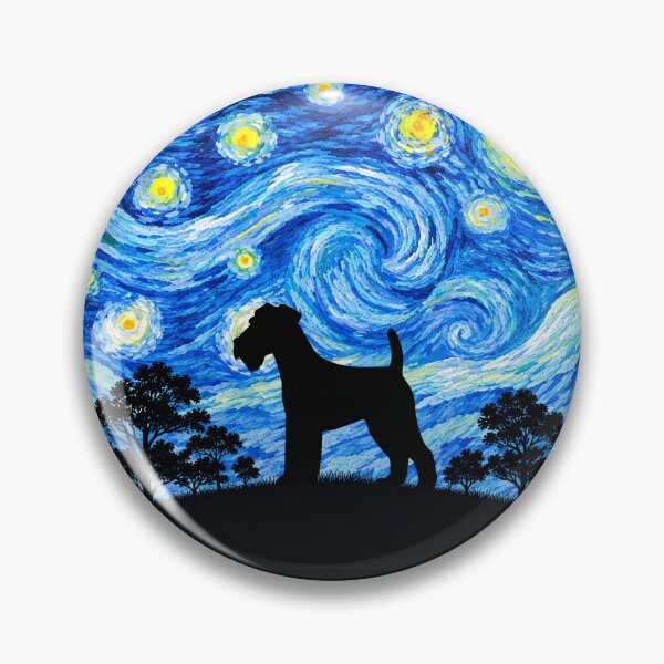 Item preview,  Funny Welsh Terrier Dog Starry Night Painting Moon Star Mom Dad Kids designed and sold by FurryHavenPH.