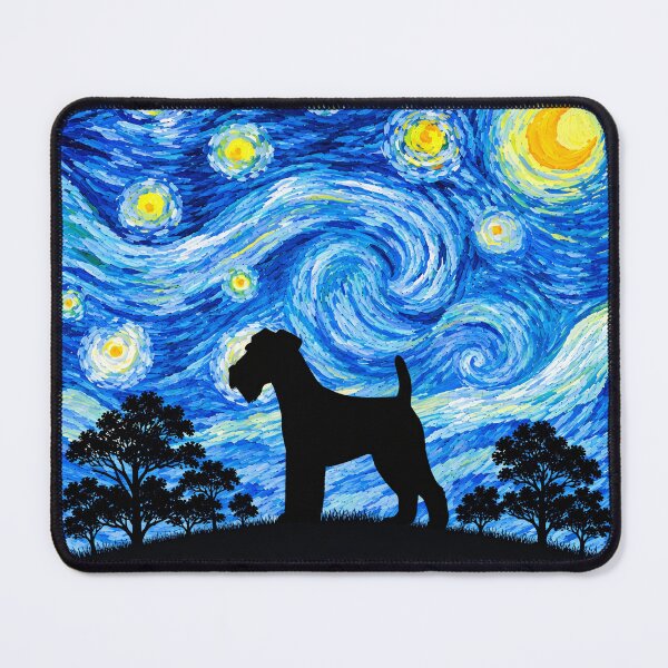 Item preview, Funny Welsh Terrier Dog Starry Night Painting Moon Star Mom Dad Kids designed and sold by FurryHavenPH.