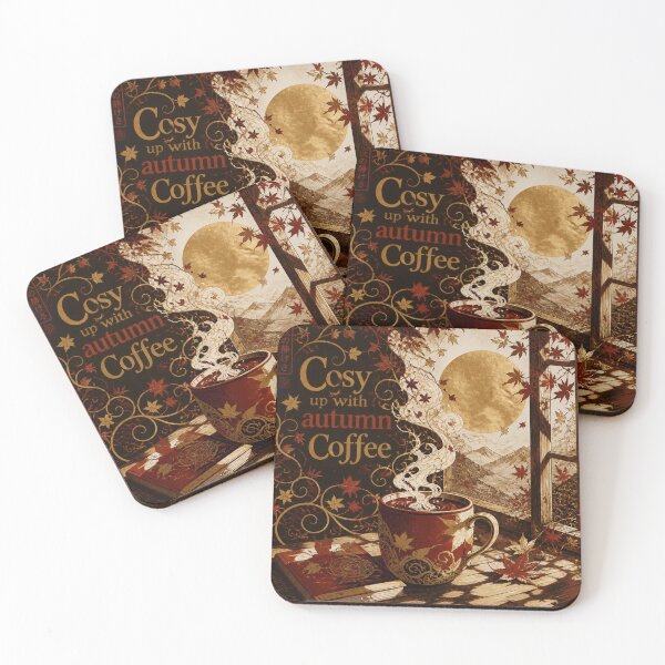 Item preview, Cosy Up with Autumn Coffee designed and sold by Shelley Loewnau-Jones Studio.