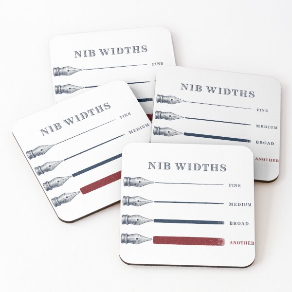 Item preview, Nib Widths Fine Medium Broad Another Chart designed and sold by BoosterShop.