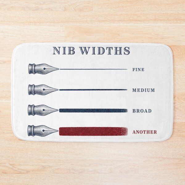 Item preview, Nib Widths Fine Medium Broad Another Chart designed and sold by BoosterShop.