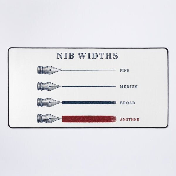 Item preview, Nib Widths Fine Medium Broad Another Chart designed and sold by BoosterShop.