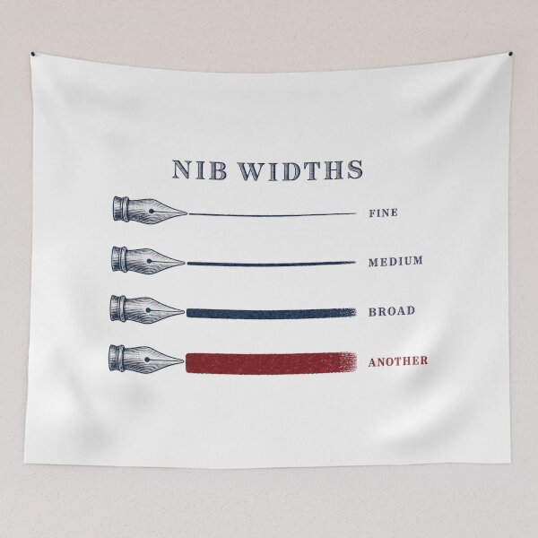 Item preview, Nib Widths Fine Medium Broad Another Chart designed and sold by BoosterShop.