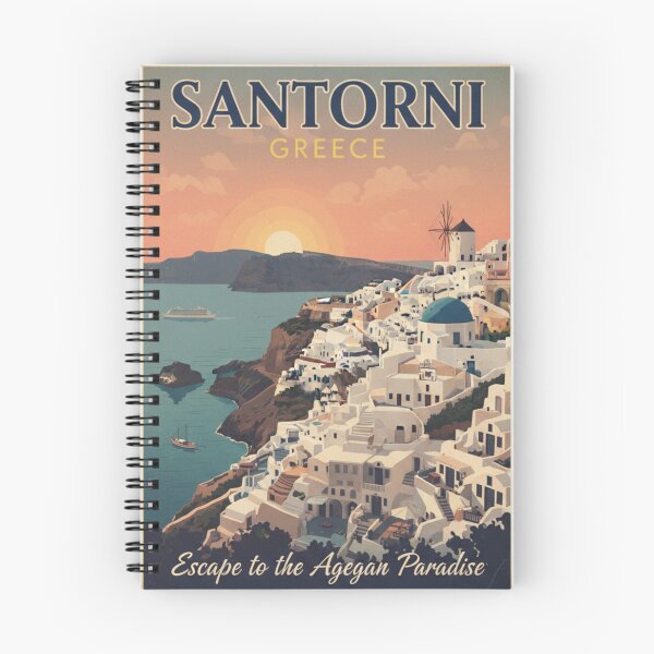 Item preview, Vintage Santorini Retro Greece Wall Art designed and sold by Eclipse 3699.