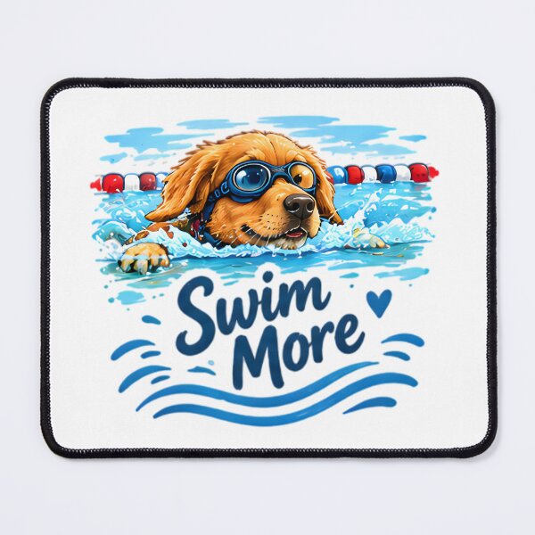 Item preview, Swim More Cute Swimming Golden Retriever designed and sold by Pyt27.