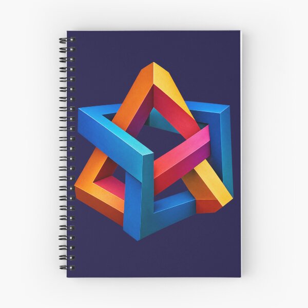 Item preview, Colorful Impossible Geometry Optical Illusion / 3D Abstract Impossible Shape designed and sold by chicworld2026.