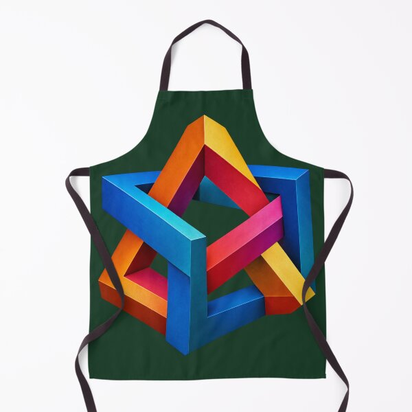 Item preview, Colorful Impossible Geometry Optical Illusion / 3D Abstract Impossible Shape designed and sold by chicworld2026.