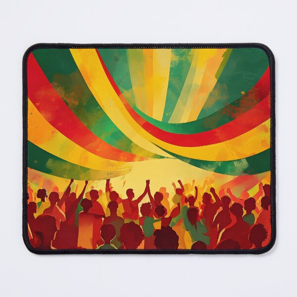 Item preview, Reggae Music Festival Crowd - Vibrant Rastafarian designed and sold by loirestore.