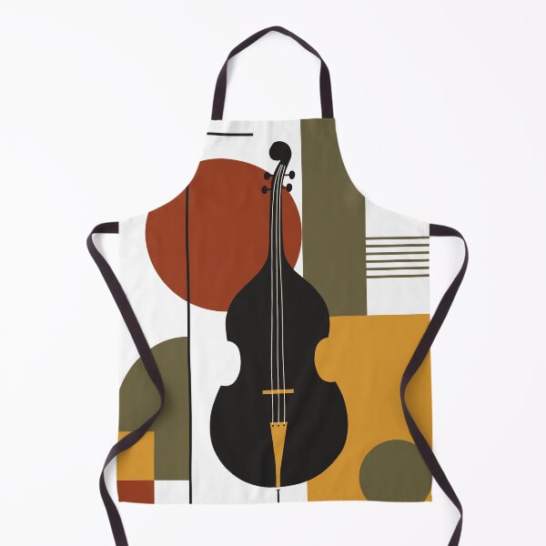 Item preview, Bauhaus Double Bass Print | Mid Century Modern Music Art | Abstract Upright Bass Print | Geometric Jazz Decor | Autumn Edition designed and sold by Studio pod Burom.
