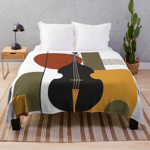 Item preview, Bauhaus Double Bass Print | Mid Century Modern Music Art | Abstract Upright Bass Print | Geometric Jazz Decor | Autumn Edition designed and sold by Studio pod Burom.
