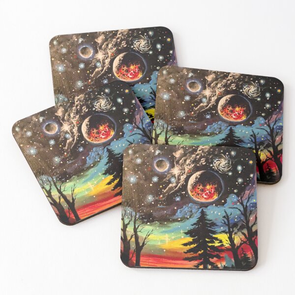 Item preview, Hyrexon-7 Planet Landscape - rainbow sunset designed and sold by DreamTrek.