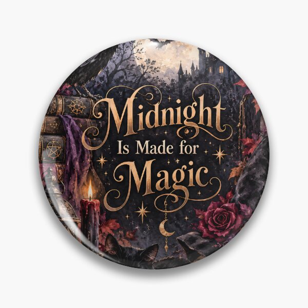 Item preview, Midnight Is Made for Magic – Gothic Halloween Raven & Black Cat designed and sold by blankTeeShirt.