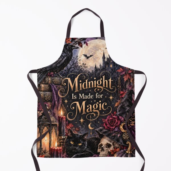 Item preview, Midnight Is Made for Magic – Gothic Halloween Raven & Black Cat designed and sold by blankTeeShirt.