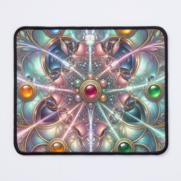 Item preview, Mystical Gemstone Mandala Sacred Geometry designed and sold by Frackxion.