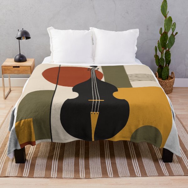 Item preview, Bauhaus Double Bass Print | Mid Century Modern Music Art | Abstract Upright Bass Print | Geometric Jazz Decor | Autumn Edition designed and sold by Studio pod Burom.