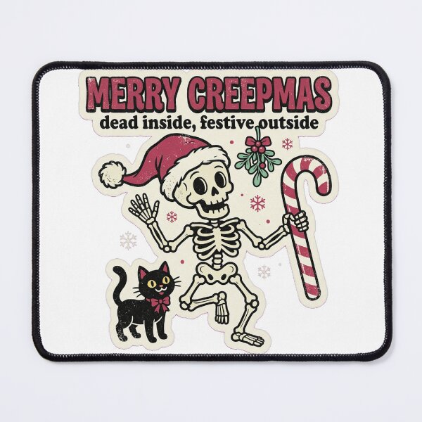 Item preview, Merry Creepmas - Dead Inside, Festive Outside Skeleton designed and sold by Ridahh.